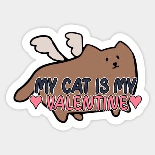 My Cat is my Valentine Sticker